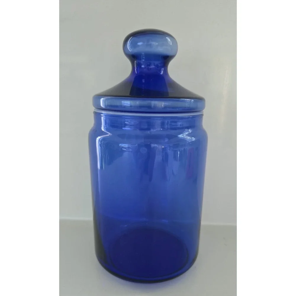 Cobalt Blue‎ Apothecary Canister Storage Jar With Lid